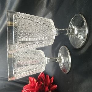 EAPG Challinor Taylor Panneled Diamond Goblets